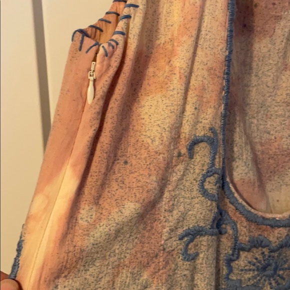 Free People boho slip dress with ruffles. - Picture 7 of 16